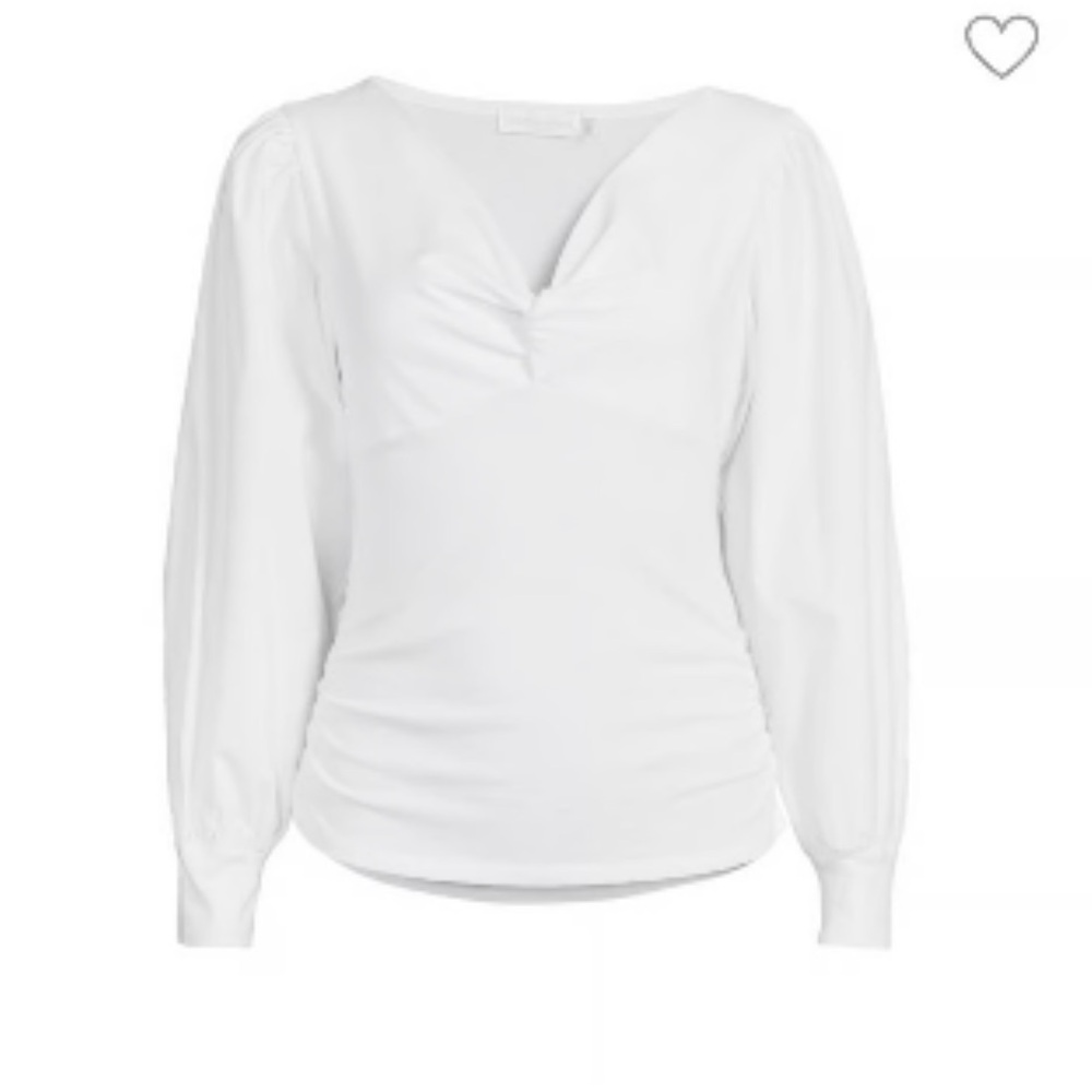 Jonathan Simkhai Hanna Cotton Puff Sleeve Top